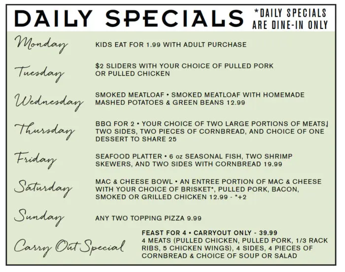 Daily Specials graphic 