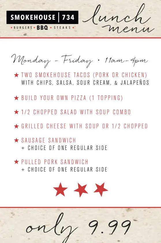 Lunch menu graphic 